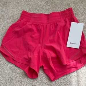 NWT Lululemon athletica Women's Vibrant Pink hotty hot shorts